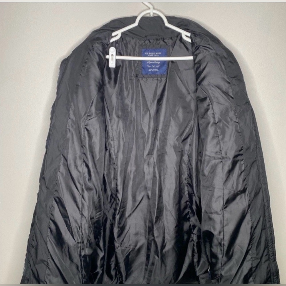 U.S polo ASSN black puffer oversized coat  size medium winter jacket - Picture 5 of 7